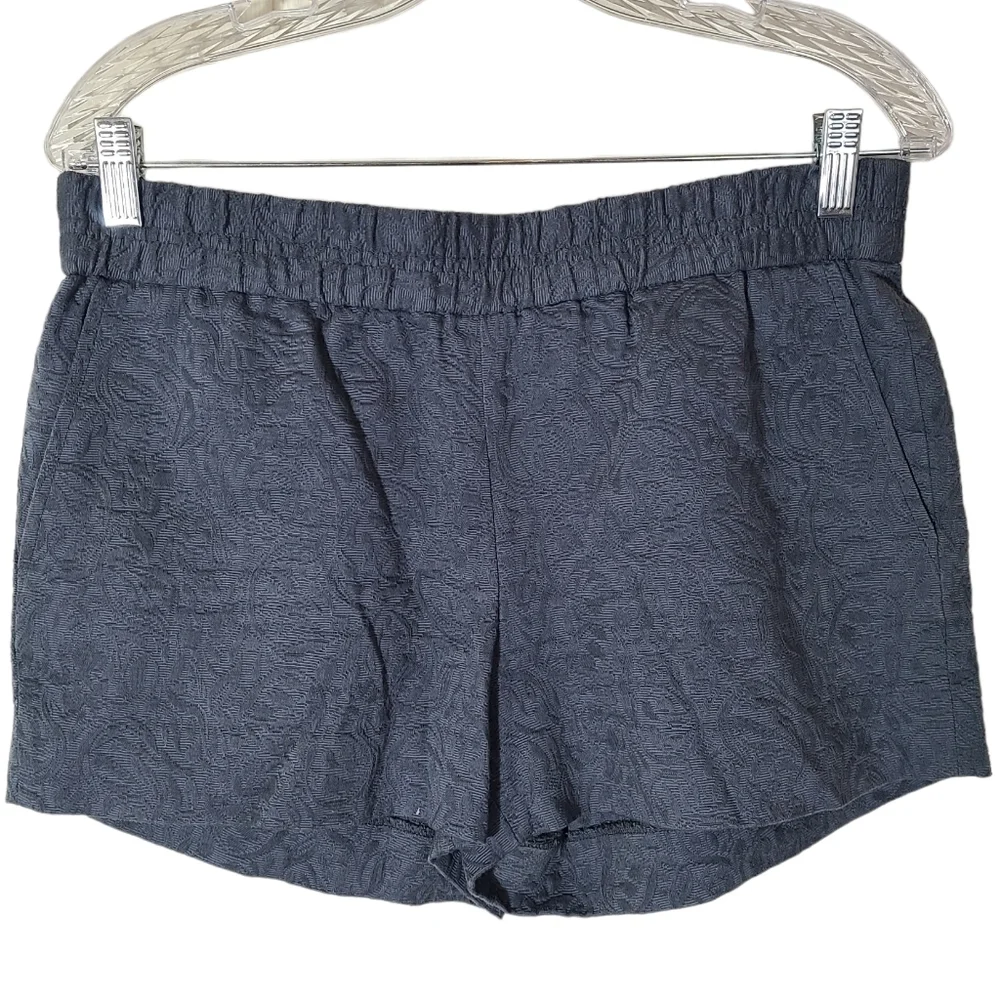 J. Crew Factory tapestry textured cotton pull on shorts blue 3
